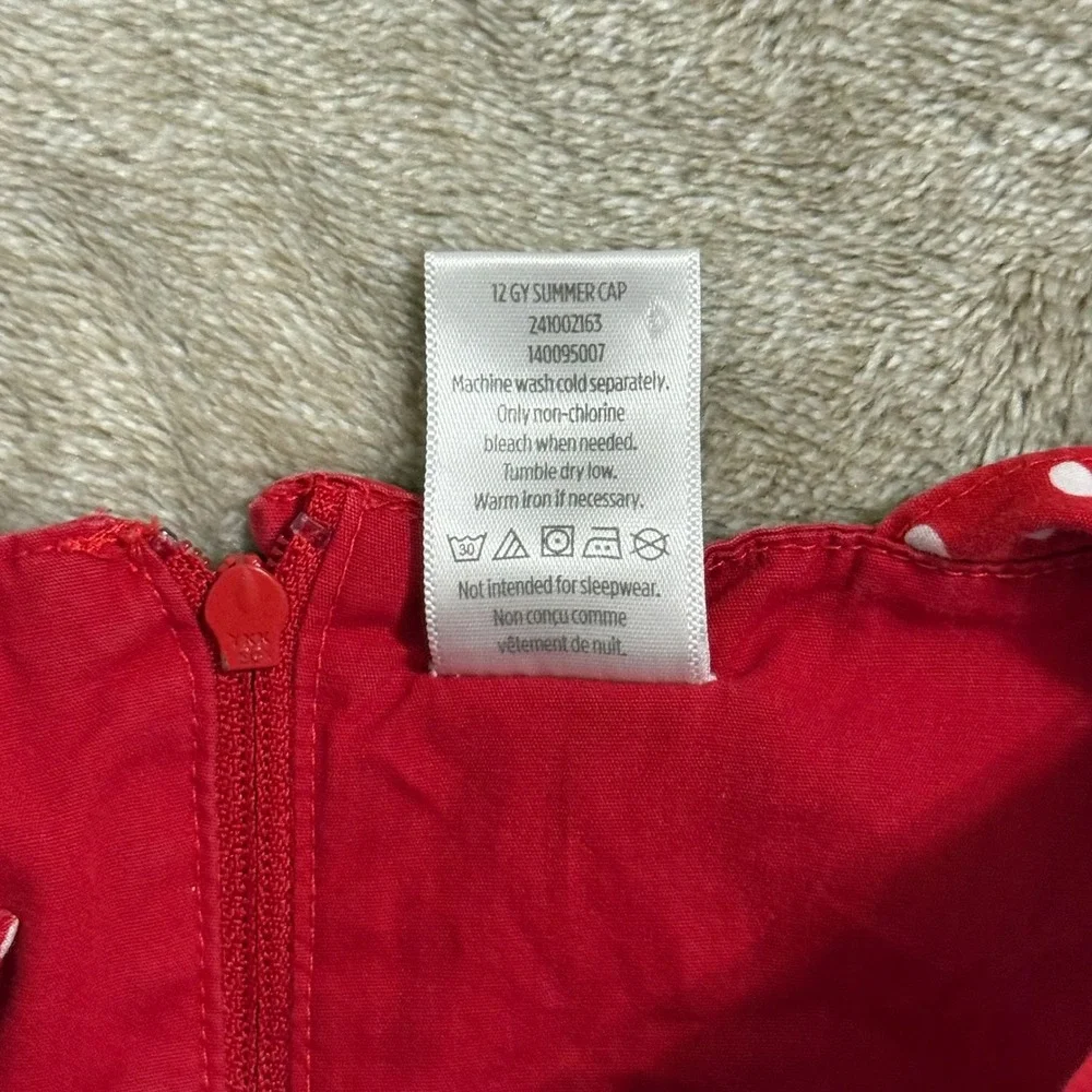 Gymboree Girls Red Polka Dot Top and Ladybug Denim Shorts Set Size 5